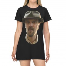 Jim Hopper Stranger Things Tv Show Cool Fan Gift Posterized T Shirt Dress