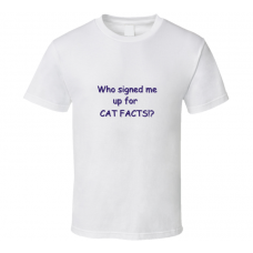 cat facts funny text prank t shirt