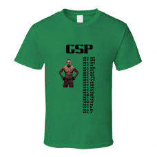 George St. Pierre GSP Stats Irish Green T Shirt
