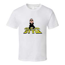 Gangnam Style White Cartoon T Shirt