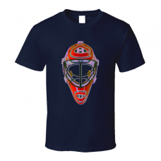 Montreal Canadians Patrick Roy Habs Mask Navy T Shirt