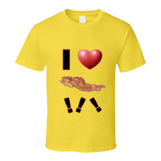 I Love Bacon Heart T Shirt