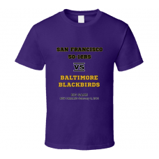 Samsung Super Bowl Ad San Francisco Baltimore Purple T Shirt