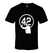Jackie Robinson 42 Black Baseball Movie T Shirt
