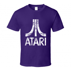 Atari Classic Retro Video Game Purple T Shirt