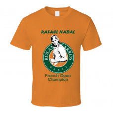 Rafael Nadal French Open Champion Roland Garros Orange T Shirt