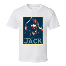 Jack Sparrow Pirates of the Caribbean HOPE Movie T Shirt
