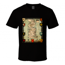 Game of Thrones Seven Kingdoms of Westeros Map T Shirt