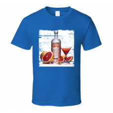 Absolut Ruby Red Vodka Distressed Image T Shirt