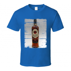 Bacardi Razz Rum Distressed Image T Shirt