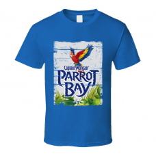 Captain Morgan Parrot Bay Rum Distressed Image T Shirt