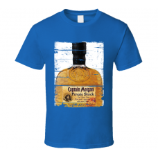 Captain Morgan Private Stock Rum Distressed Image T Shirt