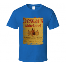 Dewars White Label Scotch Distressed Image T Shirt