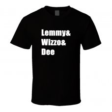 Lemmy Wizzo Dee Motorhead and T Shirt