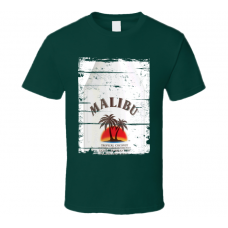 Malibu Coconut Rum Grunge Look T Shirt