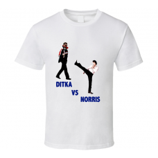 Coach Mike Ditka vs Chuck Norris Middle Finger Salute T Shirt