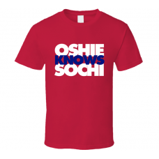 Oshie Knows Sochi USA Hockey Red T Shirt