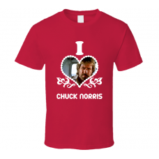 Chuck Norris I Heart Hot T Shirt
