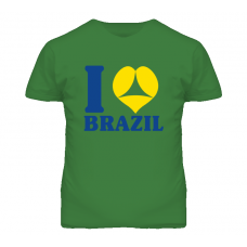 I Love Brazil Sexy Thong Heart World Cup T Shirt