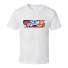 Rose Brand Georgia Peaches and Pecans Label Retro Vintage Style T Shirt