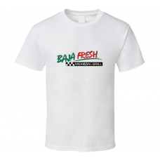 Baja Fresh Fast Food Restaurant Distressed Look T Shirt