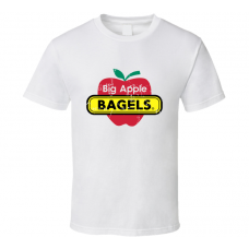 Big Apple Bagels Fast Food Restaurant Distressed Look T Shirt