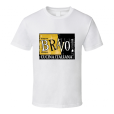 Bravo Cucina Italiana Fast Food Restaurant Distressed Look T Shirt