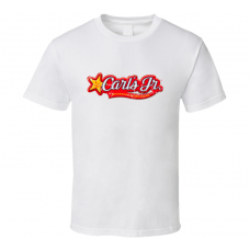 Carls Jr Fast Food Restaurant Distressed Look T Shirt