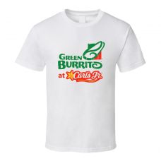 Carls Jr  Green Burrito Fast Food Restaurant Distressed Look T Shirt