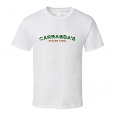 Carrabbas Italian Grill Fast Food Restaurant Distressed Look T Shirt