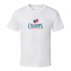 Champps Americana Fast Food Restaurant Distressed Look T Shirt