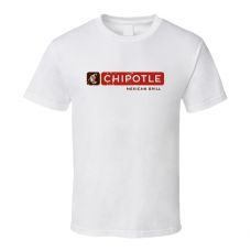 Chipotle Mexican Grill Fast Food Restaurant Distressed Look T Shirt