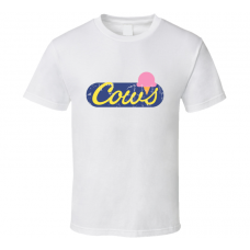 Cows Ice Cream Fast Food Restaurant Distressed Look T Shirt