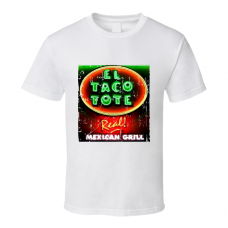 El Taco Tote Fast Food Restaurant Distressed Look T Shirt