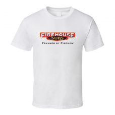 Firehouse Subs Fast Food Restaurant Distressed Look T Shirt