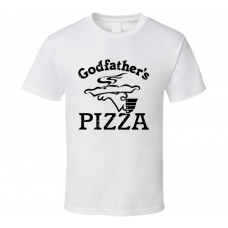 Godfathers Pizza Fast Food Restaurant Distressed Look T Shirt