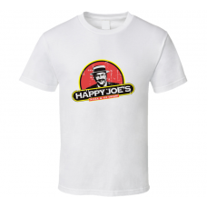 Happy Joes Fast Food Restaurant Distressed Look T Shirt