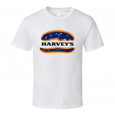 Harveys Fast Food Restaurant Distressed Look T Shirt
