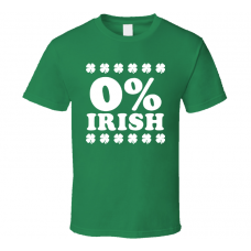 0% Irish Funny St.Patrick's Day Cool T Shirt