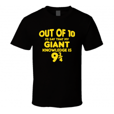 Giant Out Of Ten Nine And Three Quarters Knowledge Funny Fan Gift T Shirt
