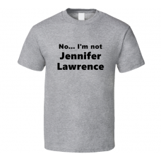 Jennifer Lawrence Fan Look-alike Funny Gift Trendy T Shirt