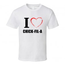 Chick-fil-a Resturant Fan Funny I Heart Food Gift T Shirt