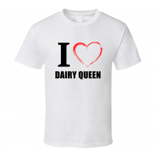 Dairy Queen Resturant Fan Funny I Heart Food Gift T Shirt