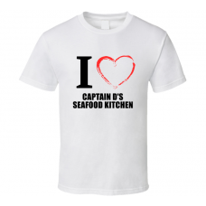 Captain D's Seafood Kitchen Resturant Fan Funny I Heart Food Gift T Shirt