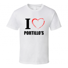 Portillo's Resturant Fan Funny I Heart Food Gift T Shirt