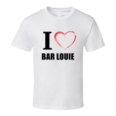 Bar Louie Resturant Fan Funny I Heart Food Gift T Shirt