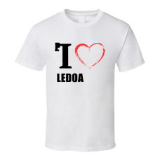 Ledo Pizza Resturant Fan Funny I Heart Food Gift T Shirt