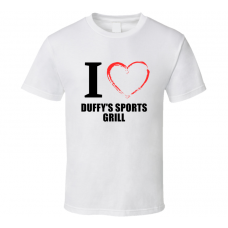 Duffy's Sports Grill Resturant Fan Funny I Heart Food Gift T Shirt