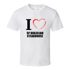 Sp Brazilian Steakhouse Resturant Fan Funny I Heart Food Gift T Shirt