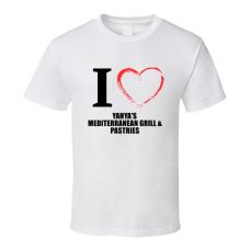 Yahya's Mediterranean Grill & Pastries Resturant Fan Funny I Heart Food Gift T Shirt